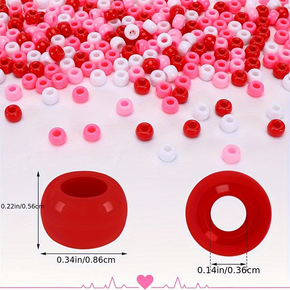 Pony Beads For Jewelry Making Bracelets Crafts Plastic Small - Temu