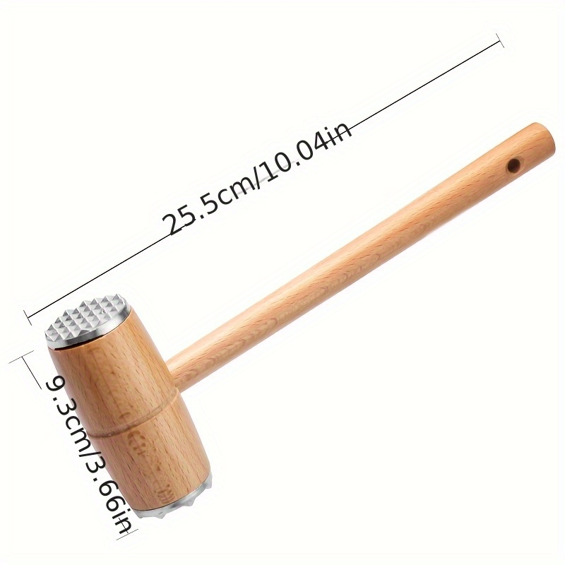 E-shop Fleischklopfer aus Buchenholz, Küchen-Haushalts-Steakhammer aus Massivholz, Werkzeug zum Zartmachen von Fleisch Zerbrechen von Sehnen,
