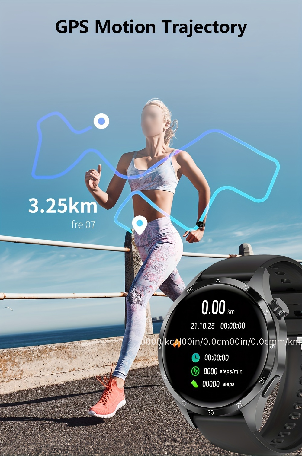 NFC Smart Watch For Men, GPS Motion Trajectory AMOLED 360*360 HD Screen, AI Voice Wireless Call, Compass Sport Fitness Tracker Smart Watches_voghion.com