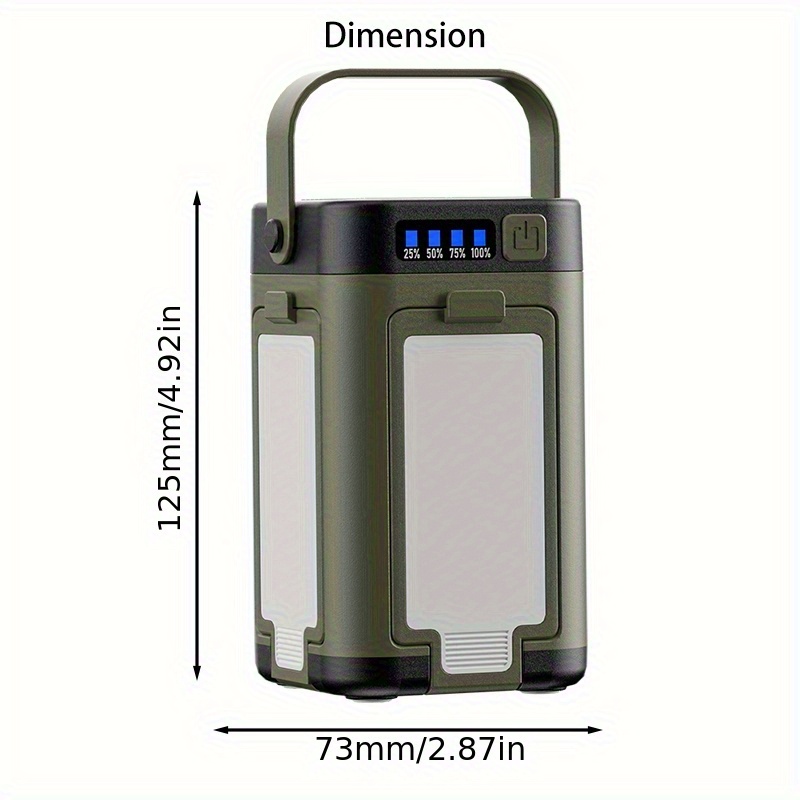 Portable rechargeable solar camping light, rechargeable flashlight, six lighting modes, portable hanging tent light, six lighting modes, foldable clover LED floodlight. Suitable for camping, hiking, traveling, fishing, emergency situations, gifts.