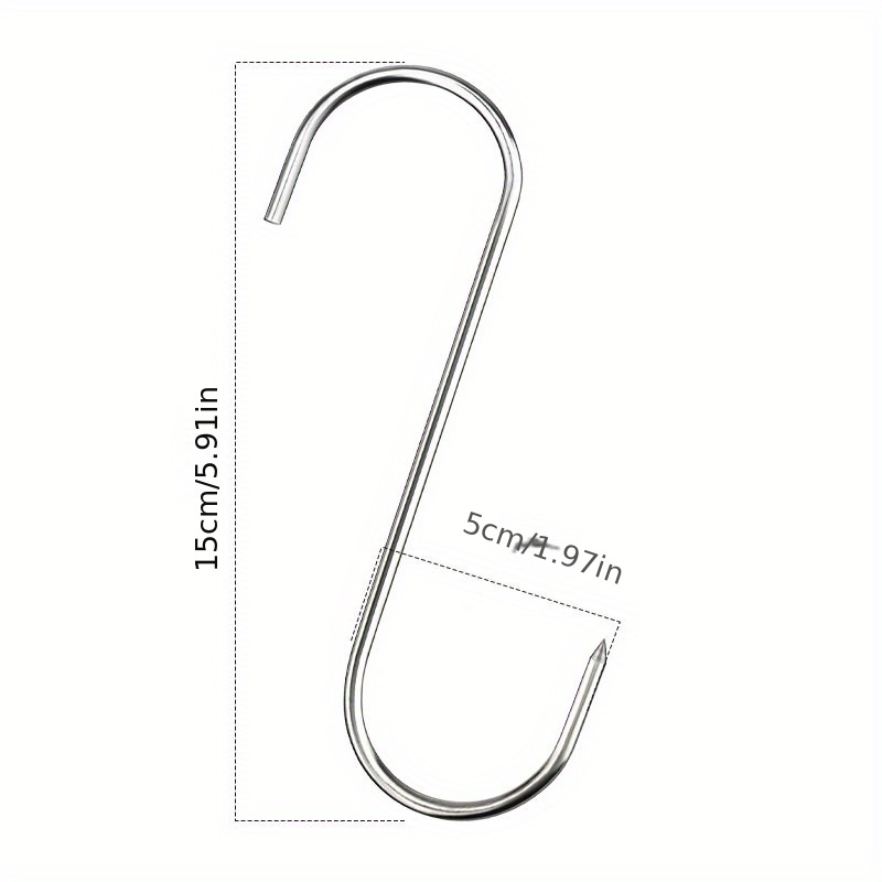Meat Hooks 8 Inch, Stainless Steel Heavy Duty Butcher Hook, S-hooks For Meat  Processing, Hanging Beef, Smoking Ribs, Drying (5pack)