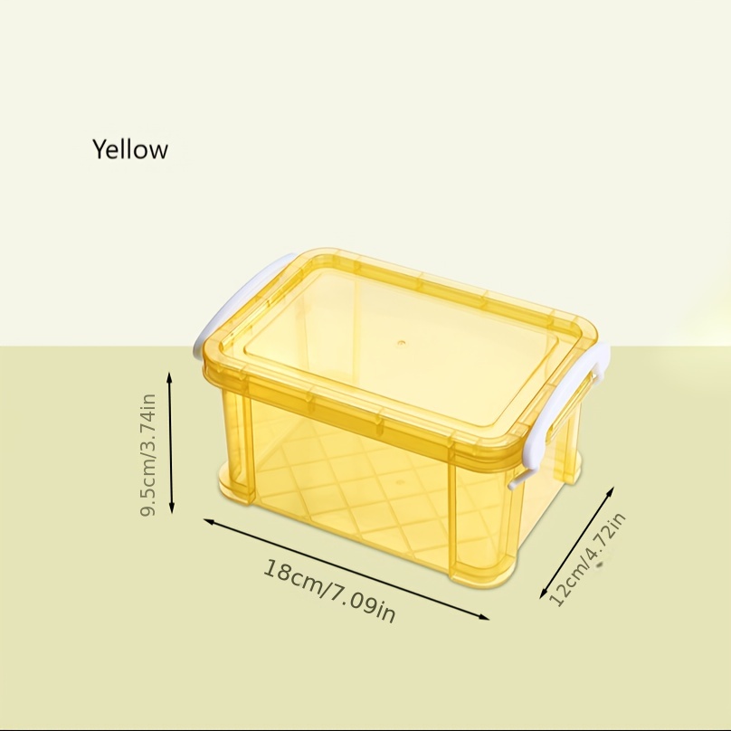 Plastic Flat Storage Box Transparent Storage Case Household - Temu