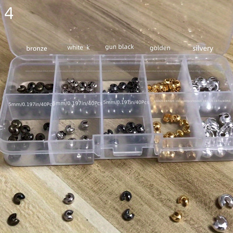 C-shaped Bead Clips, 3-5MM, Various Colors, DIY Bracelets Nec