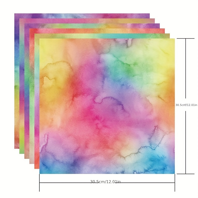 Image of Infusible Transfer Ink Sheets 12pcs/set, 4.5"x12" Or 12"x12" - Rainbow Transfer Paper For Cutting Machine Mug Press, Transfer Ink Sheets For Diy T-shirts Mug Tote Bags Works