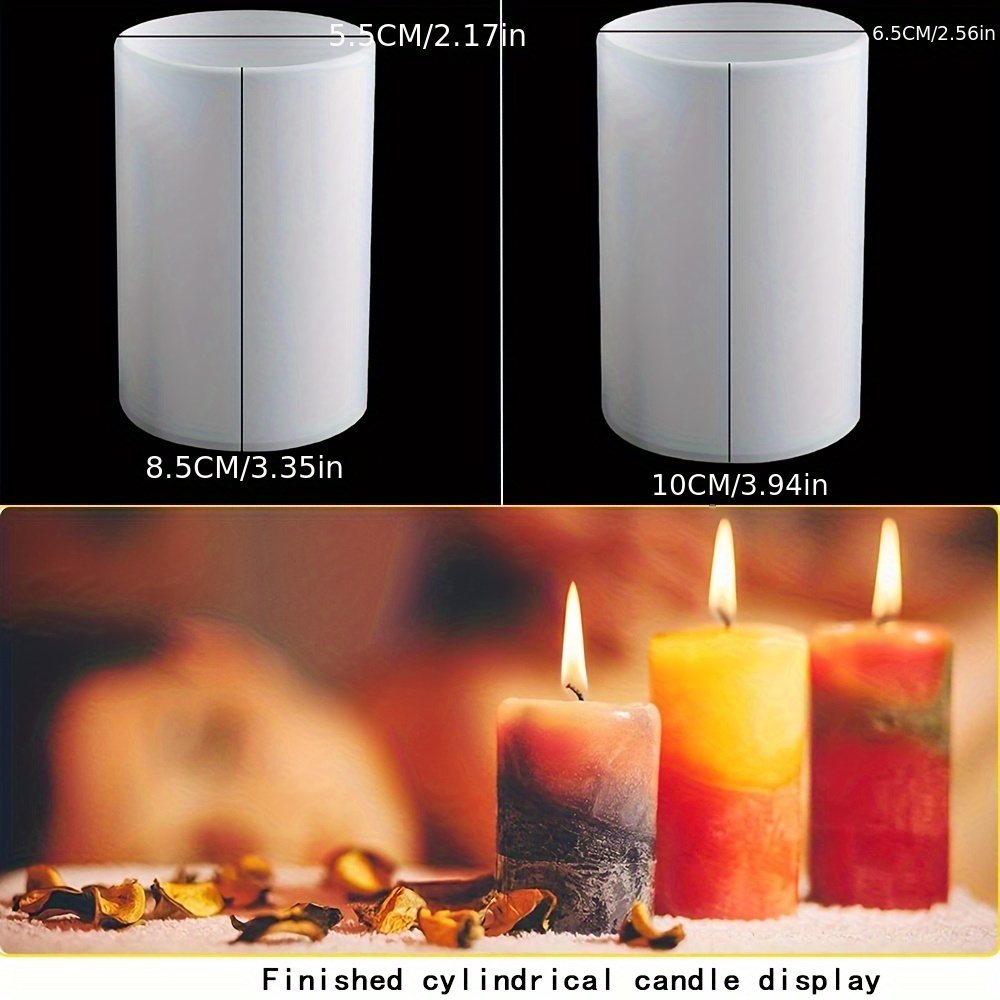 Resin Casting Molds 2pcs Cylinder Candle Mold 5cm 6cm 3d Cylinder Decor Mold For Handmade Candles And Cylinder Specimen Casting