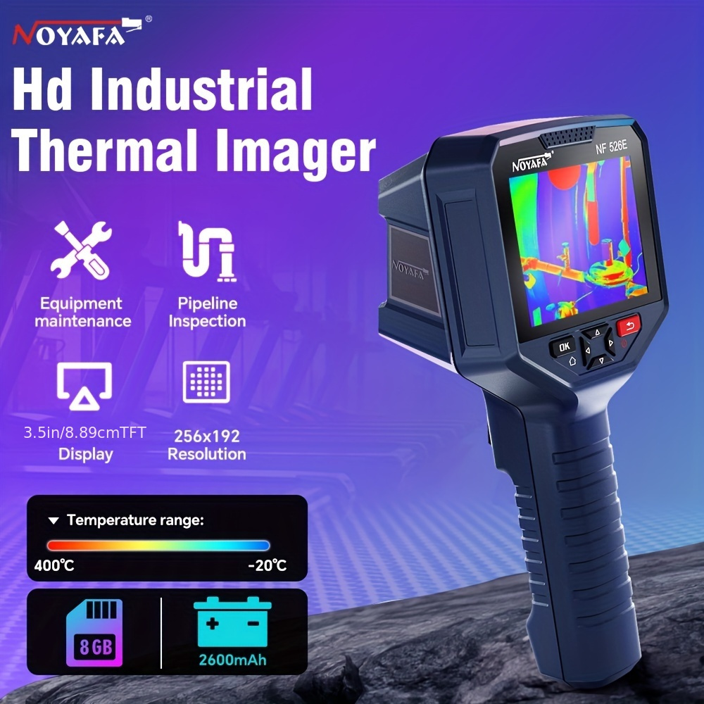 

1pc Noyafa Nf-526e Thermal Imaging Camera, 256 X 192 Ir /25 Hz Rate Thermal Camera With 2mp Visual Camera, 3. 5 Lcd Infrared Thermal With Pc 2d/3d , -4°f~1022°f