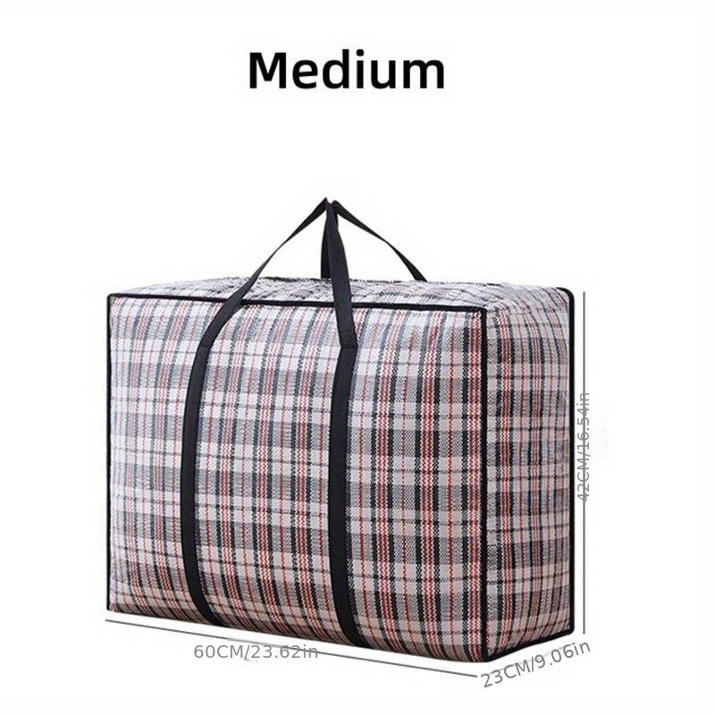 Vintage Plaid Pattern Clothing Storage Bag, Portable Large Capacity Travel  Organizer, Perfect Multi-functional Luggage Storage Handbag - Temu Hungary