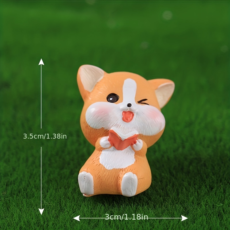 cute corgi dog figures, 3pcs small