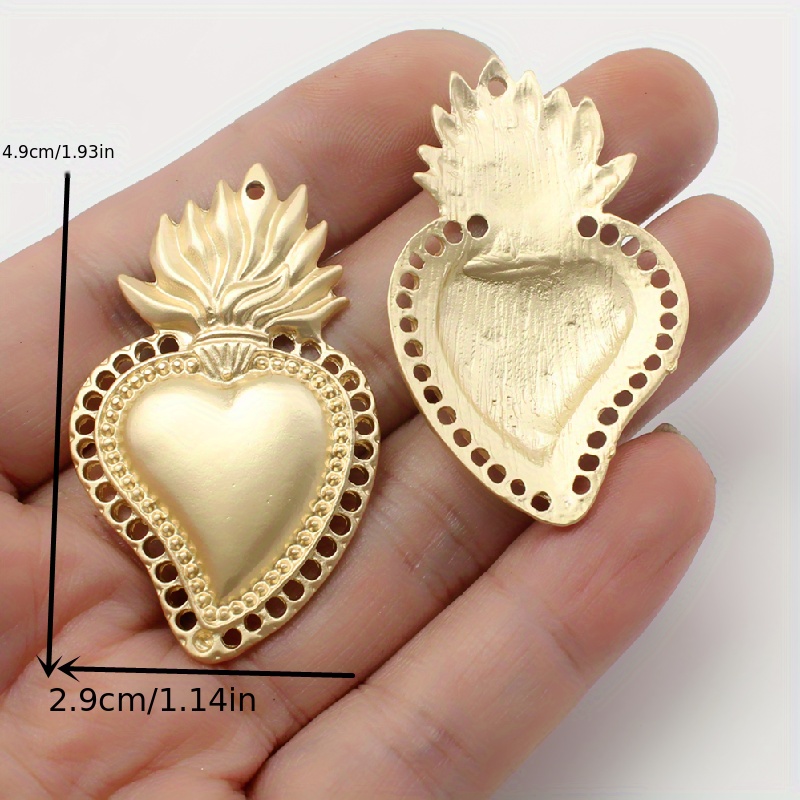 Alloy Pendants For Easter Holy Charms Heart Charms Easter - Temu