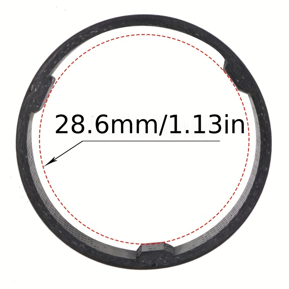 HQ-PARTS Carbon Fiber Headset Stem Spacer – 28.6mm X 20mm (1-1/8 Inch) For Bicycle
