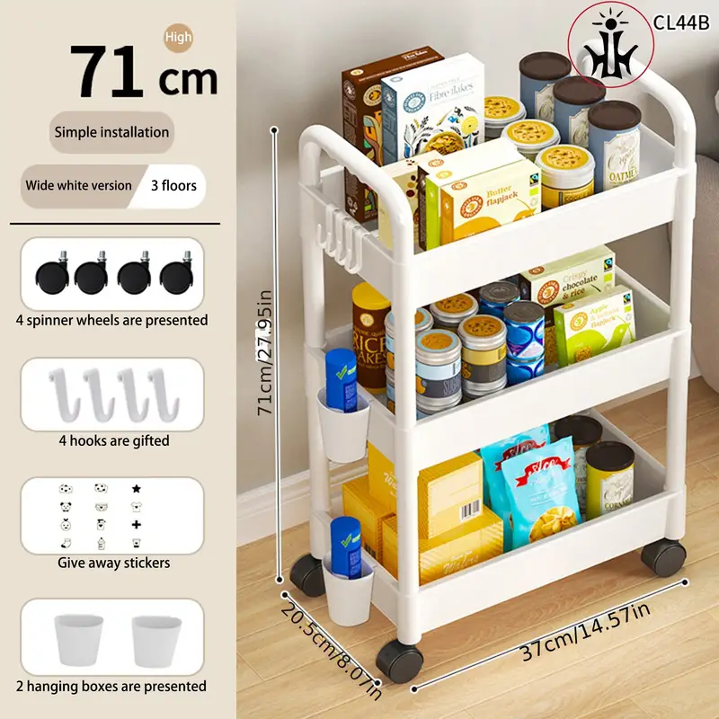 Small Stroller Shelf, Floor-to-ceiling Mobile Snack Kitchen,  Multi-functional Storage Rack, Home Decor, Christmas Gift, New Year Gift,  Gift For Man, Gift For Woman - Temu
