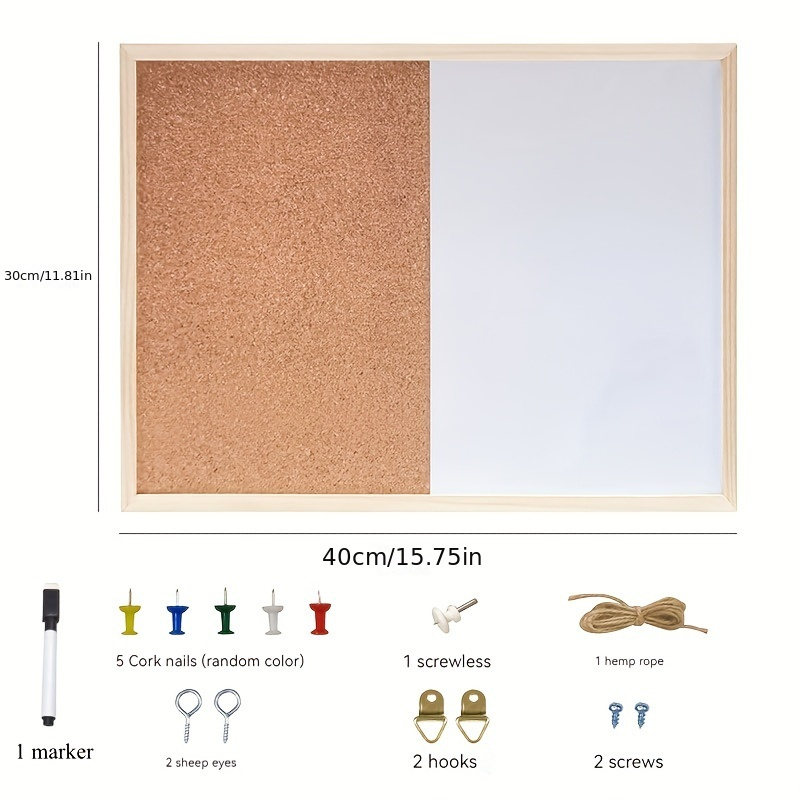dry erase cork board magnetic whiteboard 11 x15 bulletin