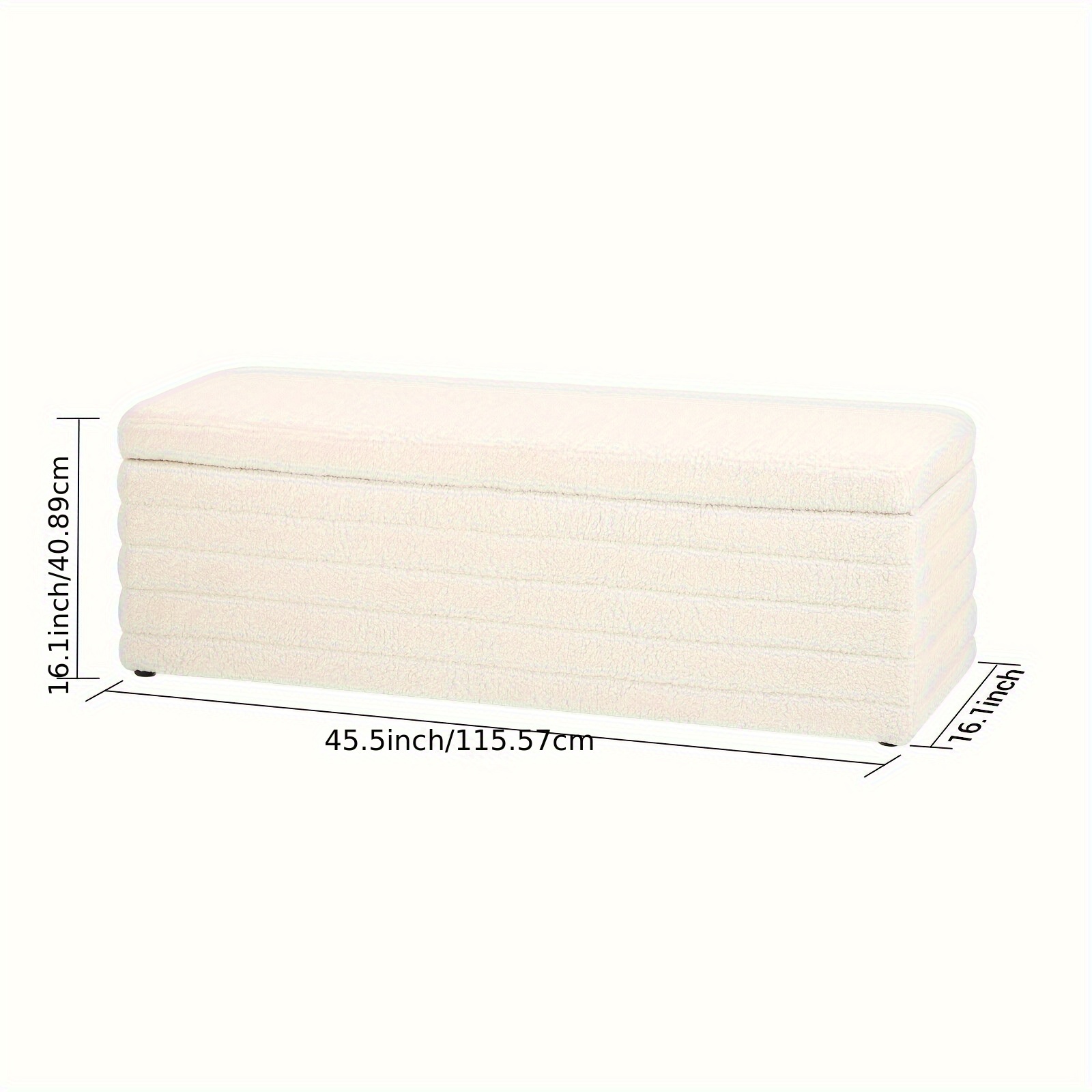 TEMU Lambswool Fabric Storage Ottoman, Square, Velvet Storage Ottoman, Ottoman With Storage, Storage Ottoman Bench, Folding Storage Ottoman, Bedroom