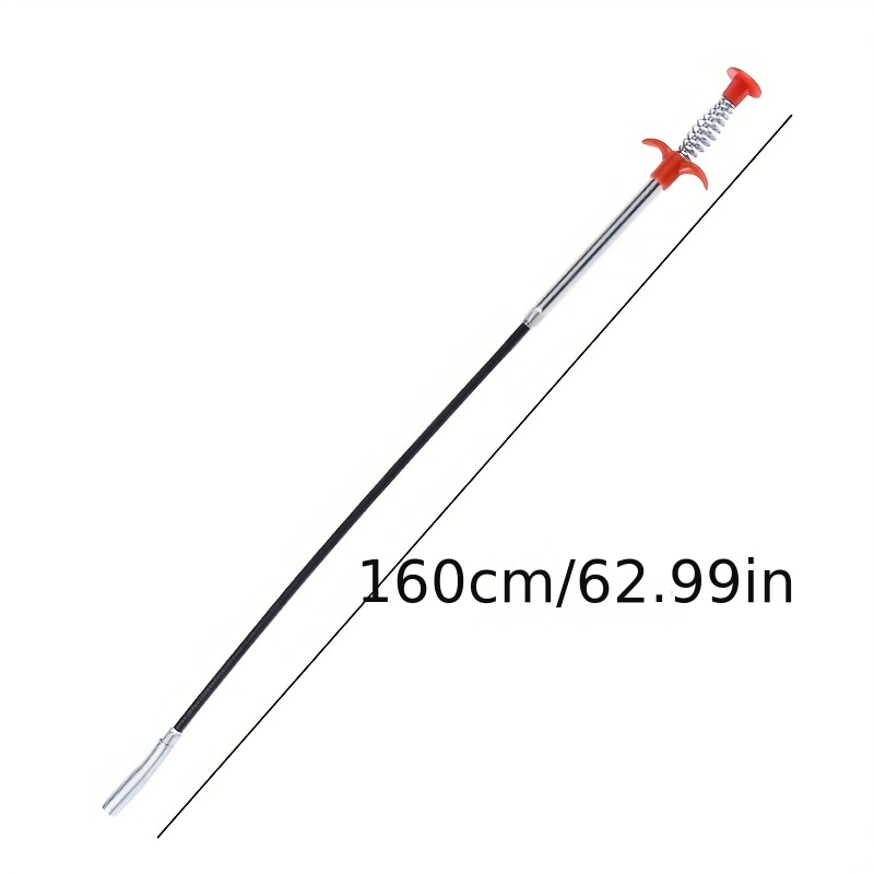 1pc 58.42cm/88.9cm/160.02cm Hair Drain Clog Remover Tool Claw Drain Cleaner Sticks For Hair Clog Removal - Drain Hair Remover Tool For Sewer, Toilet, Kitchen Sink, Bathroom Tub Sink Bathroom