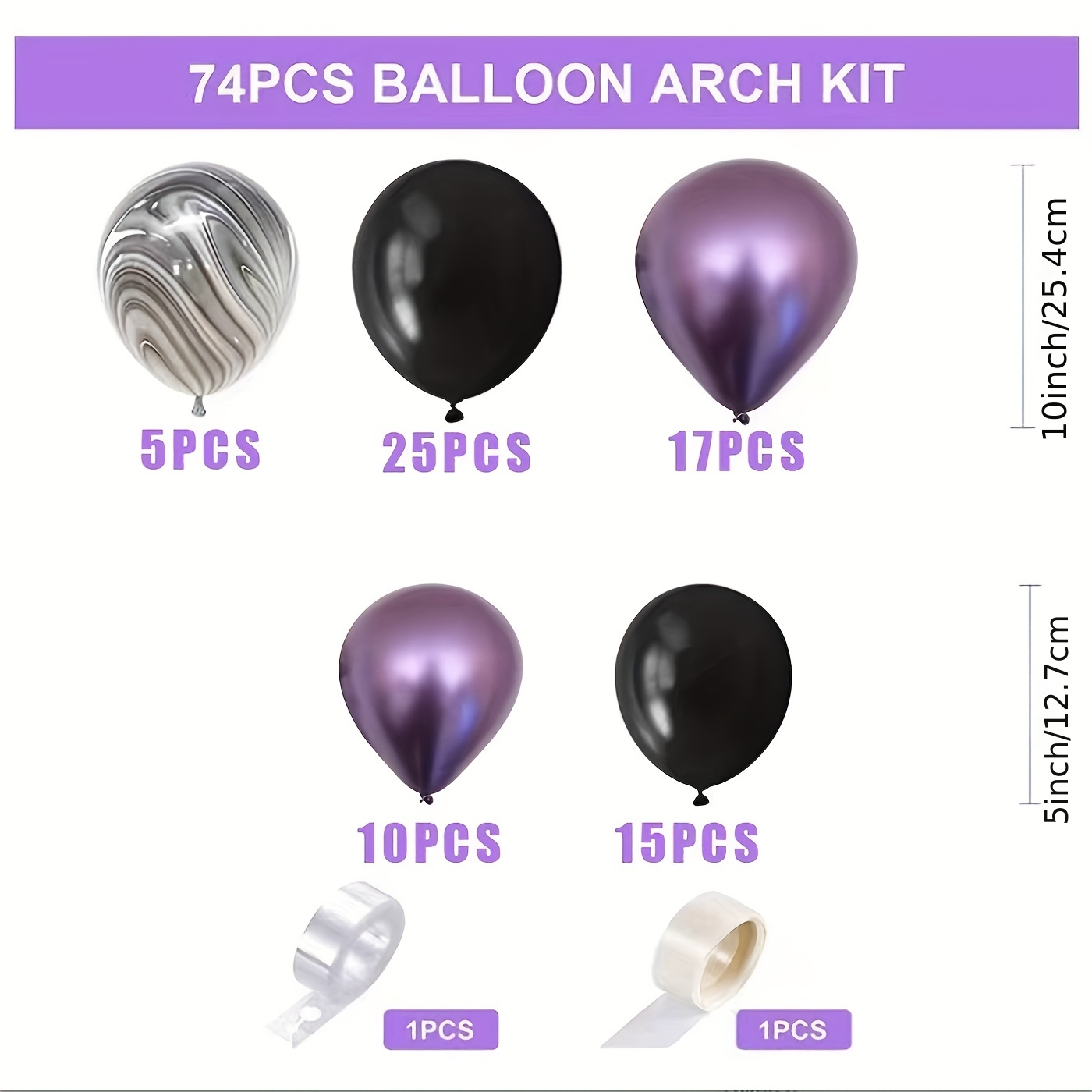 134 Pezzi Kit Ghirlanda Arco Palloncini Viola E Nero-palloncino Argentato  Metallizzato Palloncini Viola Metallizzati Compleanno, Rivelazione Genere,  Baby Shower, Decorazione Feste Halloween, Risparmia Denaro Temu