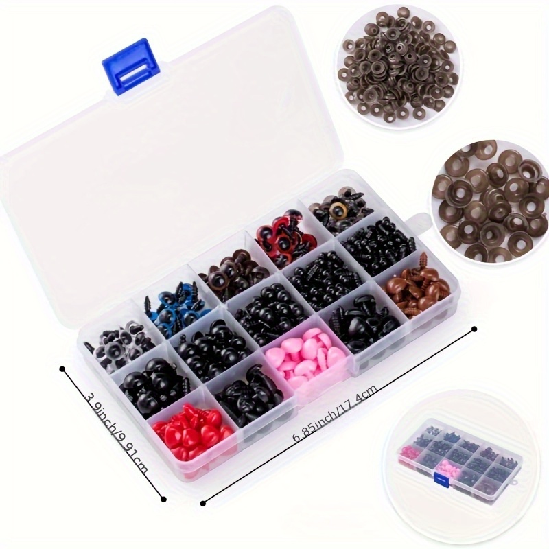752pcs Of Safety Eyes And Nose, Safety Eyes Suitable For Crochet, Diy Plush Making Set With Washers