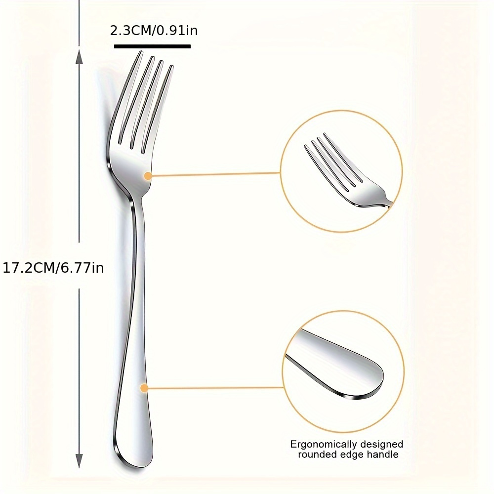 Dinner Forks Set, Forks Silverware, Stainless Steel Forks, Mirror Polished  Fruit Picks Fork Set, Small Forks For Home, Kitchen, Restaurant, Dishwasher  Safe - Temu