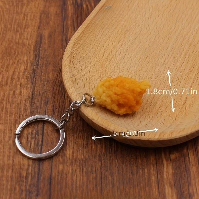 Simulated Fried Egg Key Chain 3d Fried Egg Key Chain Bag Pendant