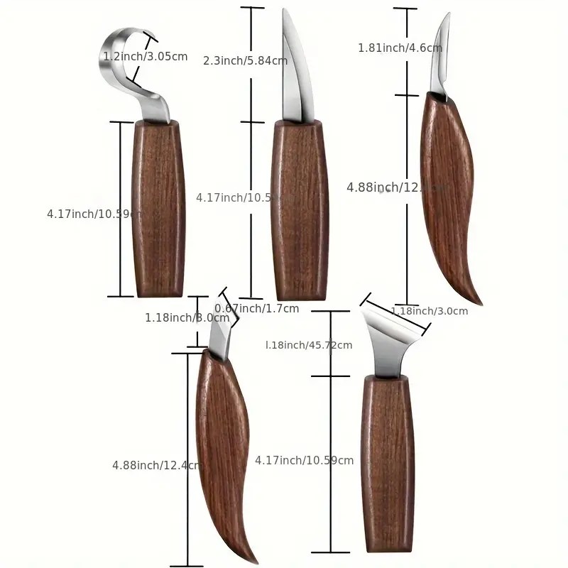 Whittling Wood Carving Kit For Beginners - 6 In1 Chip Carving Knife Kit,  Wood Carving Tools For Spoon/Bowl/Cup/Kuksa DIY Craft Woodworking, Hobby  Kits