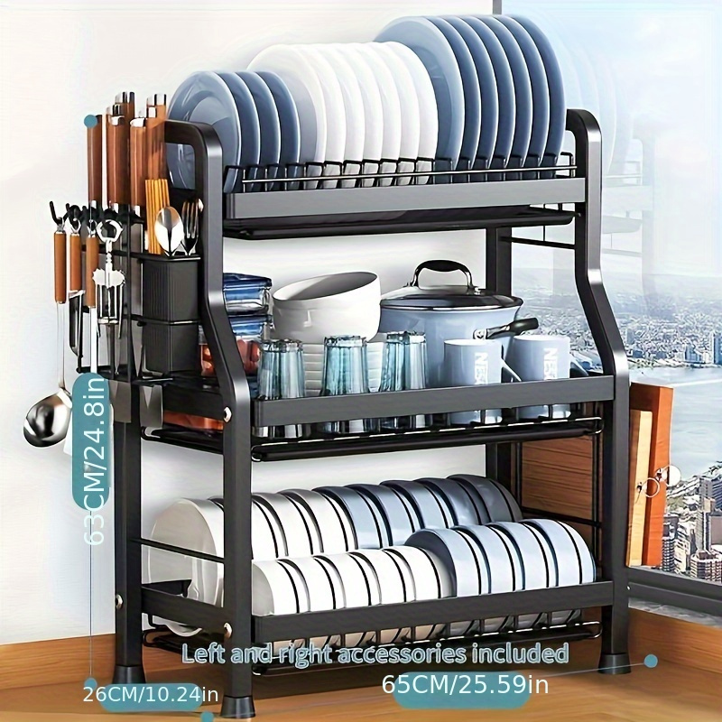 Over Sink Dish Rack, 25.59 Sink Rack Dish Drainer Dish Drying Rack