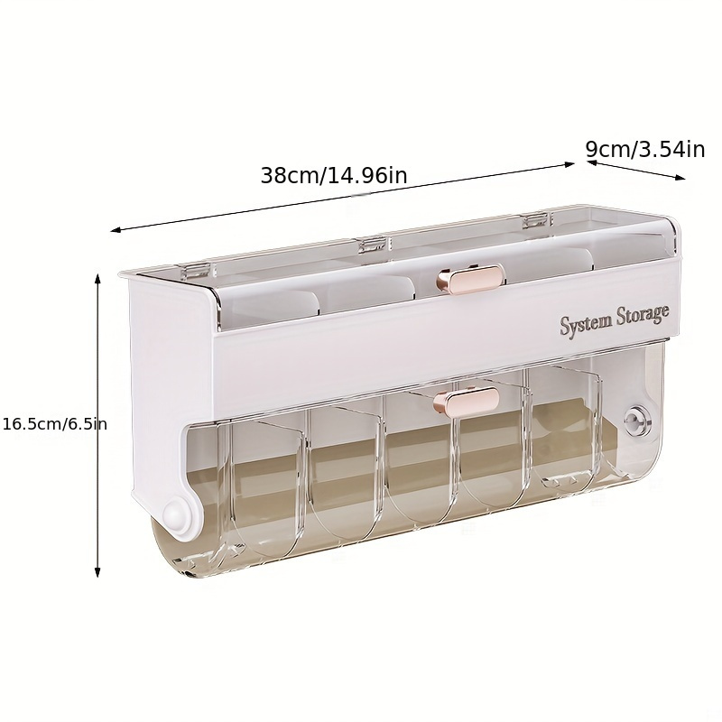 1pc Simple White Storage Holder, Plastic White Punch Free Storage