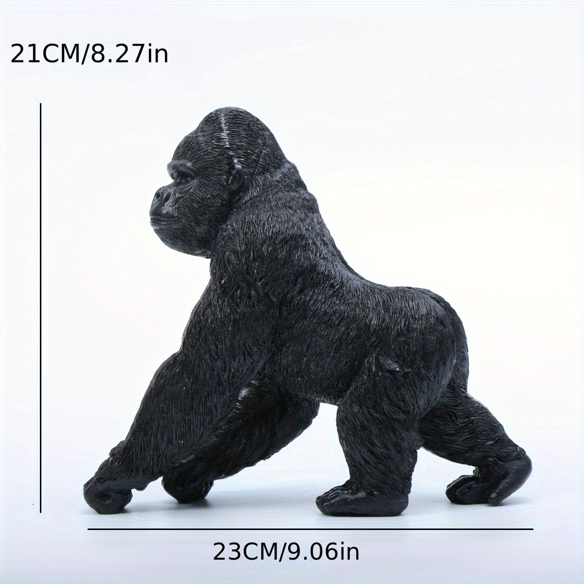 Image of Stunning Large Gorilla Figurine - Resin , Perfect For Decor, Ideal Gift For Holidays, Housewarming, Graduation, Valentine's Day