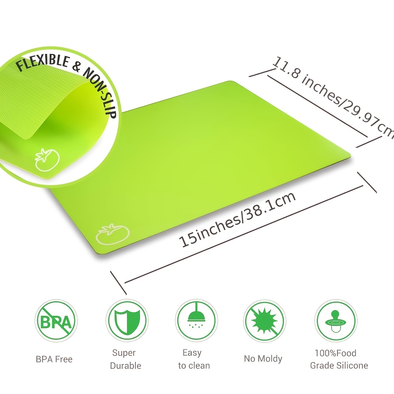 Extra Flexible Plastic Cutting Board For Kitchen Dishwasher Safe Non-slip  Thick Bpa Free Plastic Cutting Mats