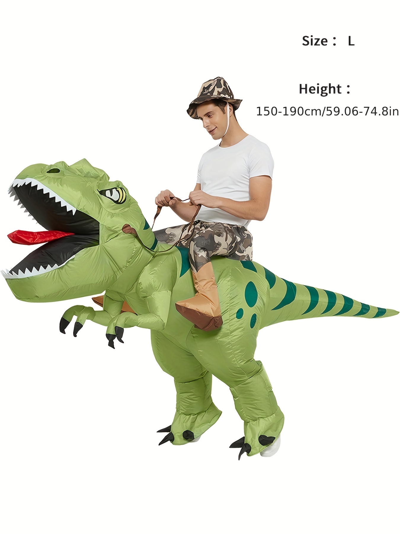 Ride On T-Rex Skeleton Inflatable Costume