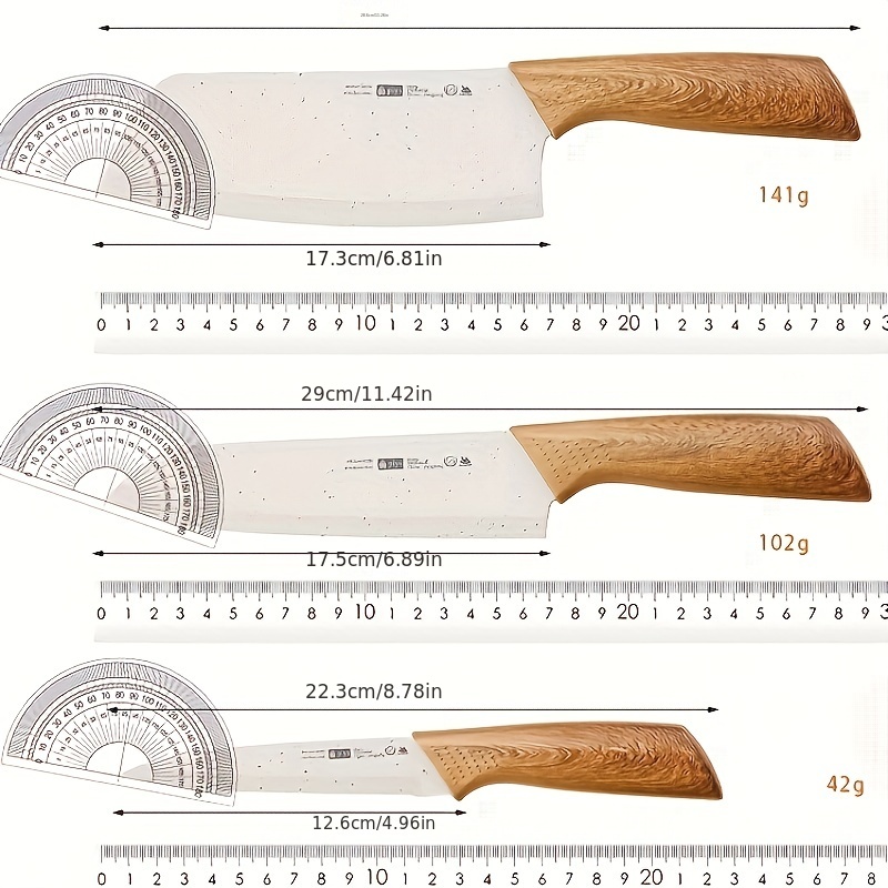 Stainless Steel Kitchen Knife With Cover Set Chef's Special - Temu