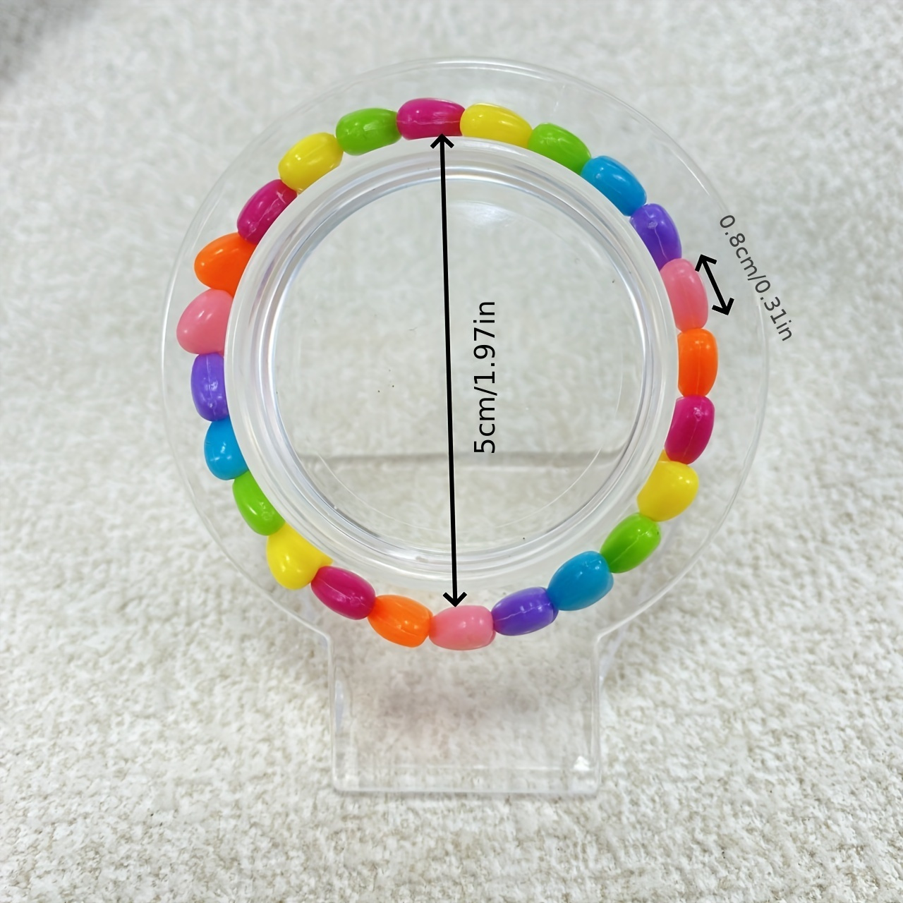 Colorful Dopamine Heart Bracelet for Casual Attire