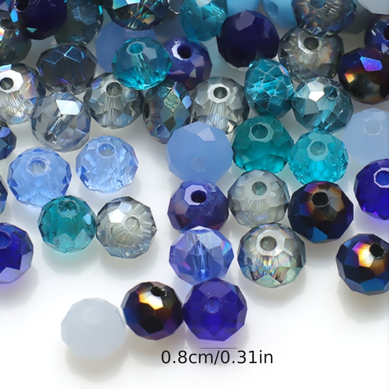 Flat Bead Color Crystal Glass Bead Diy Jewelry Accessories - Temu
