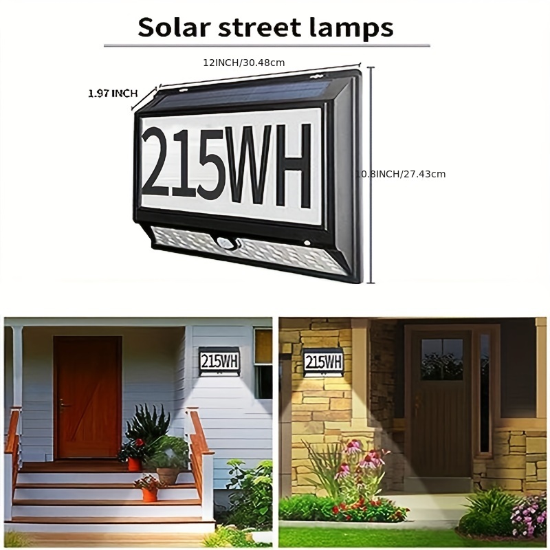 Solar House Numbers Light Outside 3 Modes Waterproof Solar Temu