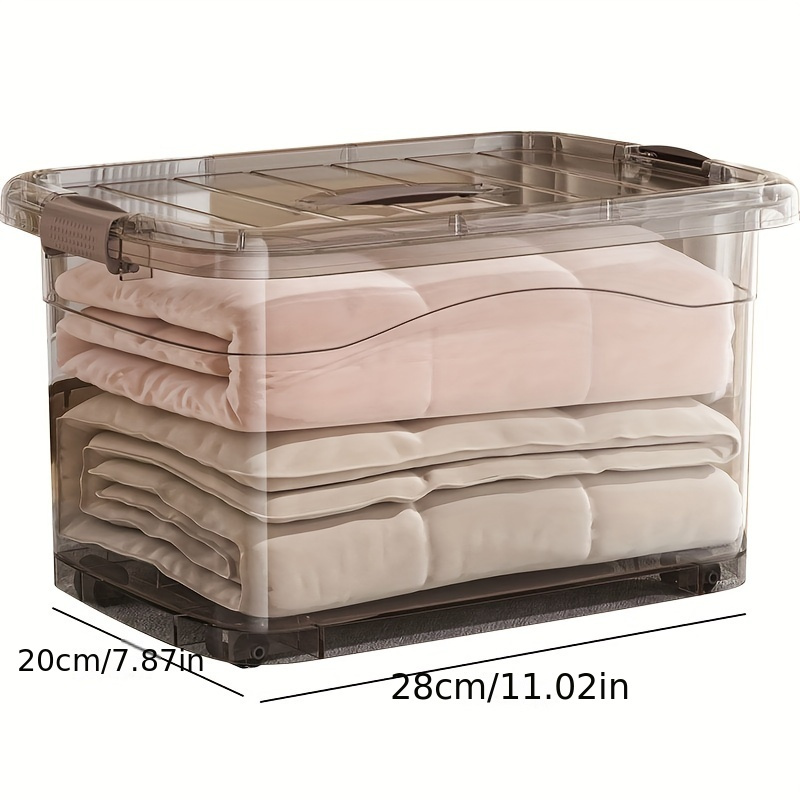 

Large Waterproof Plastic Storage Box With Lid - Versatile Organizer For Books, Snacks, Clothes & Toys - Ideal For Home, Office, Dorm