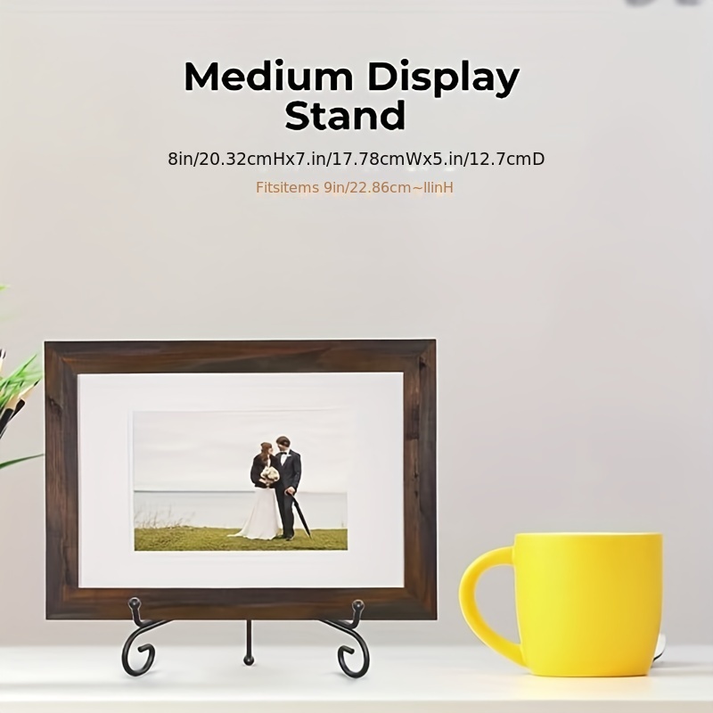 Plate Holder Display Stand, Picture Frame Holder Stand, Easel Display  Stand, Book Display Stand Iron Display Stand, Black Iron Easel Plate  Display Photo Holder Stand, Displays Picture Frames, Decorative Plates,  Tablets And