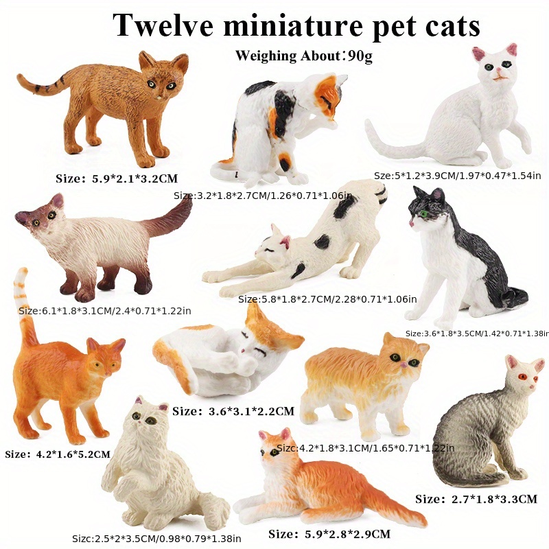 Realistic Grey Orange Cat Figurine Set Perfect Educational - Temu Canada