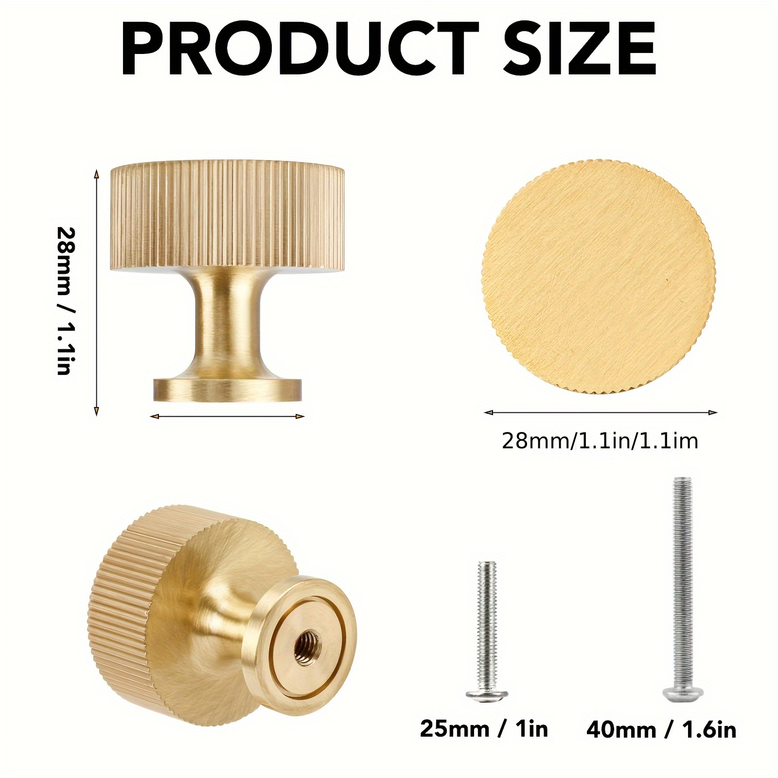 12 pack solid golden cabinet knobs 1 x1 28mmx28mm modern - Temu Greece