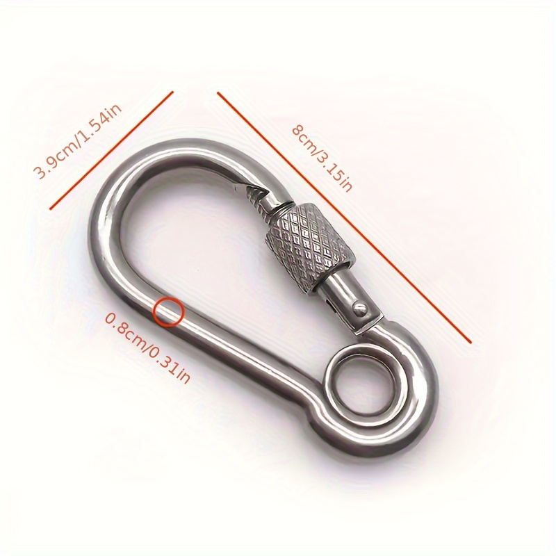  2 Inch Stainless Steel Spring Snap Hook Carabiner 316