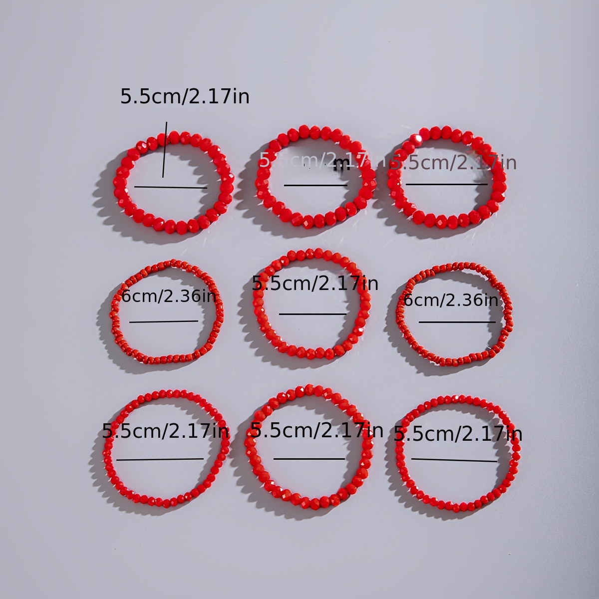 9pcs Bohemian Glass Beaded Bracelet Set - Festive Accessory