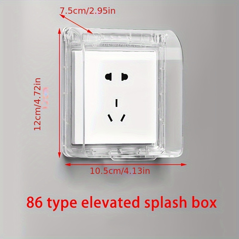 1 Stück Badezimmer-Schaltersteckdose, Wasserdichte Abdeckung