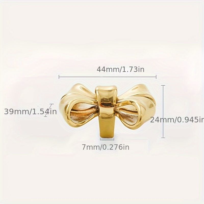 Bowknot Brass Handle Drawer Chest Door Modern Easy High-end Cute Furniture Small Handle 1 Package