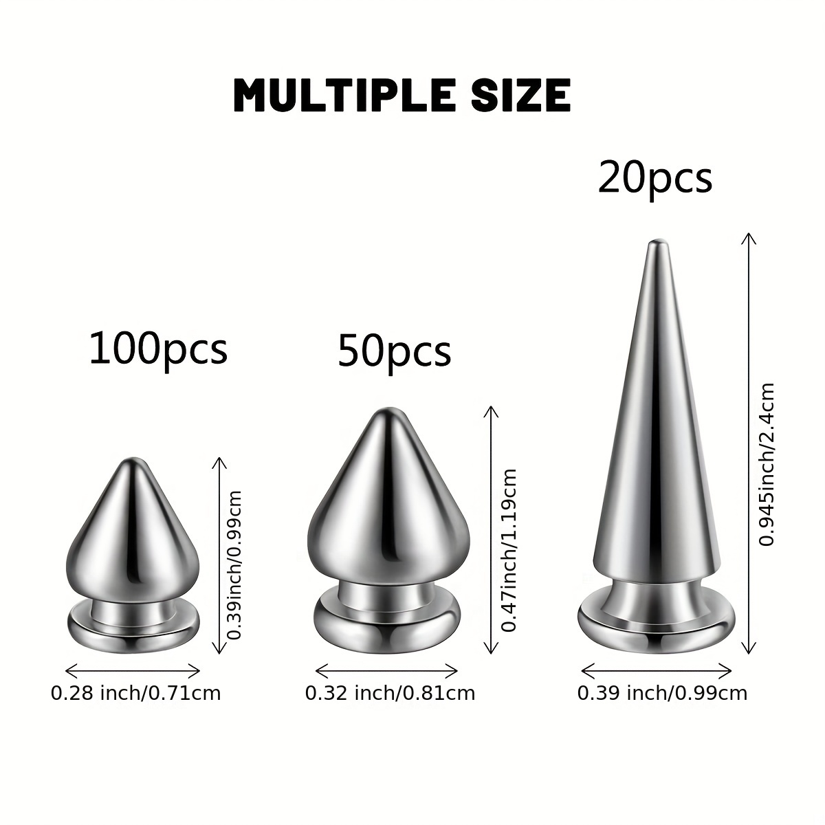 Durable screw back spikes for Different Materials 