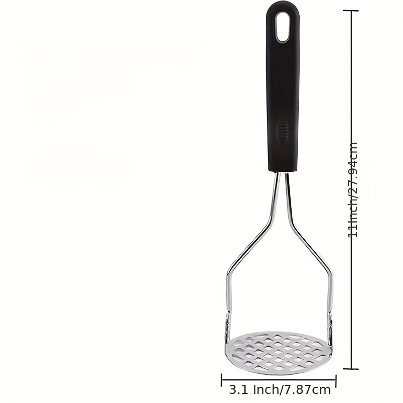 TEMU Non-slip Handle Potato Masher, Stainless Steel Masher. For Potatoes, Sweet Potatoes, Beans, Vegetables, Fruits, Avocado, Etc., Kitchen Supplies