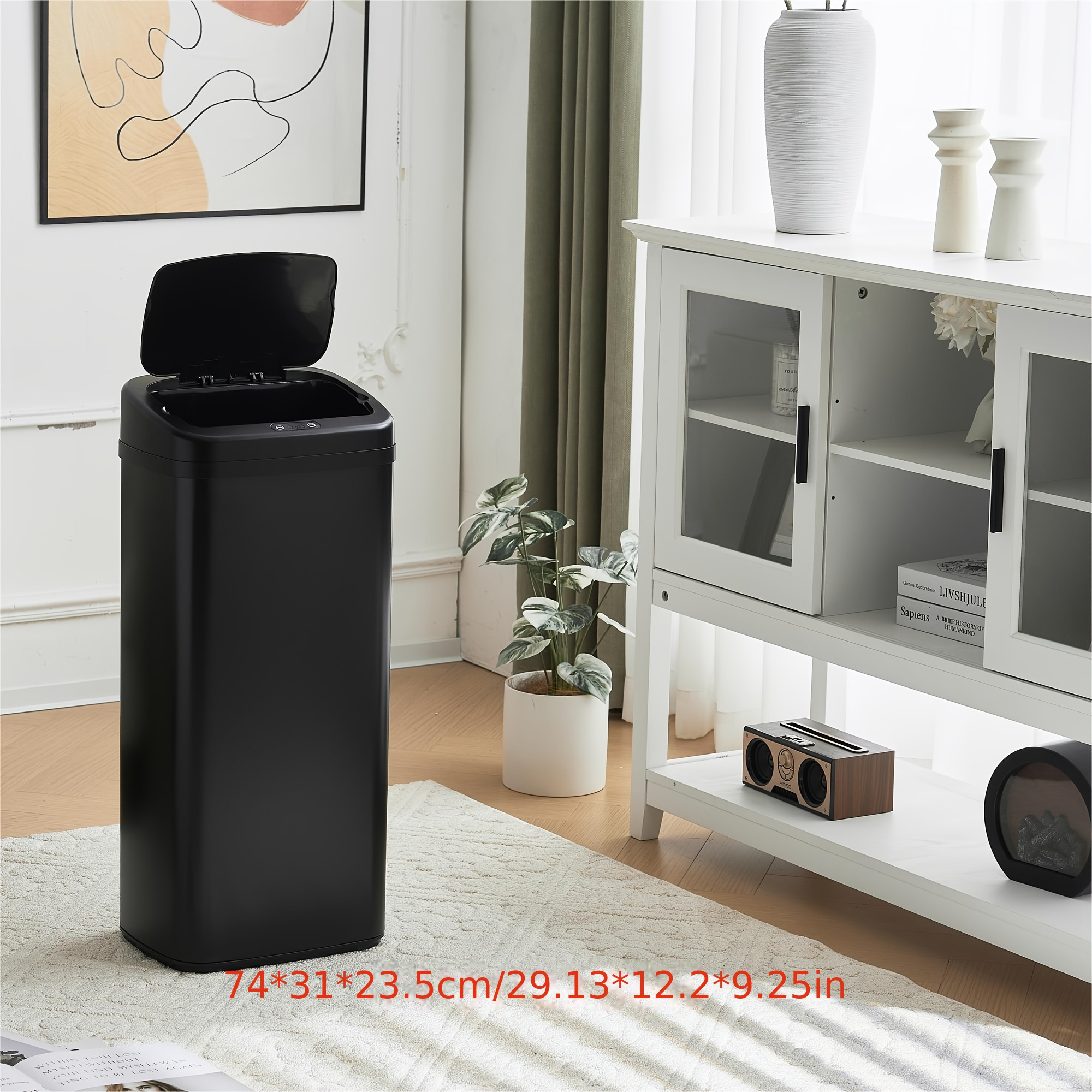 ゴミ箱 大容量45L ブラック センサー全自動開閉式 dショッピング |センサー式開閉 EKO ゴミ箱 45L デラックス