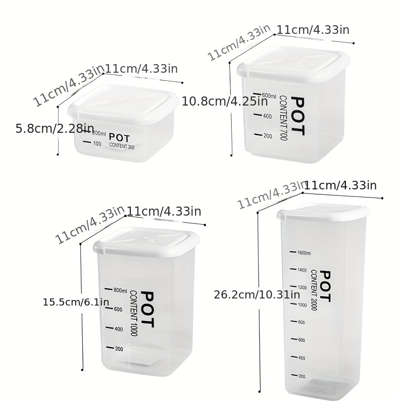 1pc, Lebensmittelqualität PP Kunststoff Weiß Kühlschrank