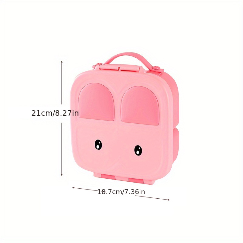 Small Rabbit Children's Lunch Box Can Be Heated By Microwave Oven Split Bento  Box Fresh Keeping Student Lunch Box Dinner Plate 