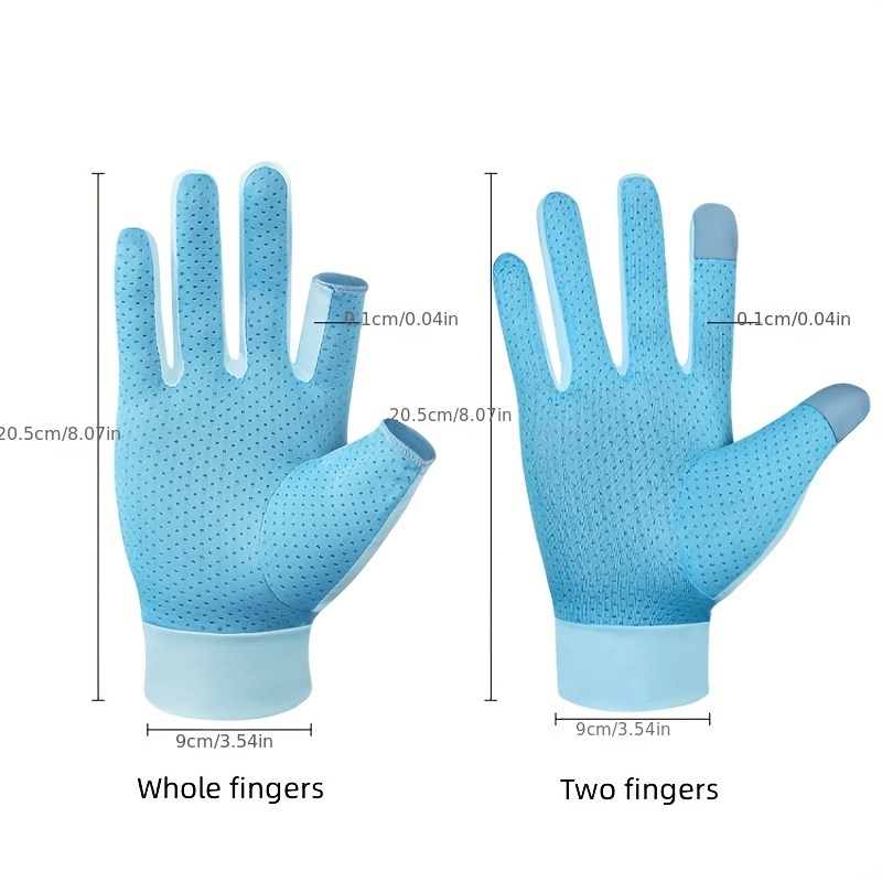 Three Finger Sport Gloves Men Women Fishing Cycling Mitten Sun Protection  Driving Gloves Touch Screen Summer Gloves 2 Low Finger Quick Dry Breathable