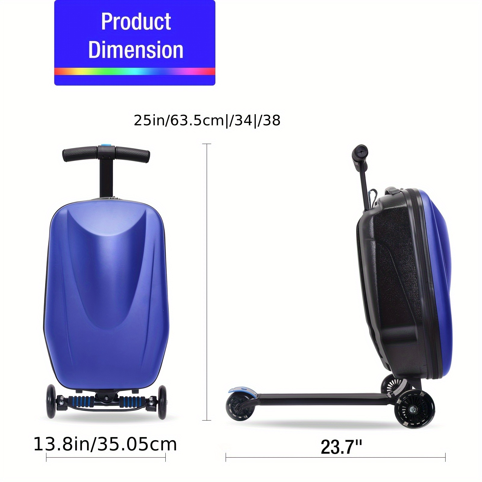 Maleta De Viaje Niño Scooter Plegable Para Montar En El Equipaje