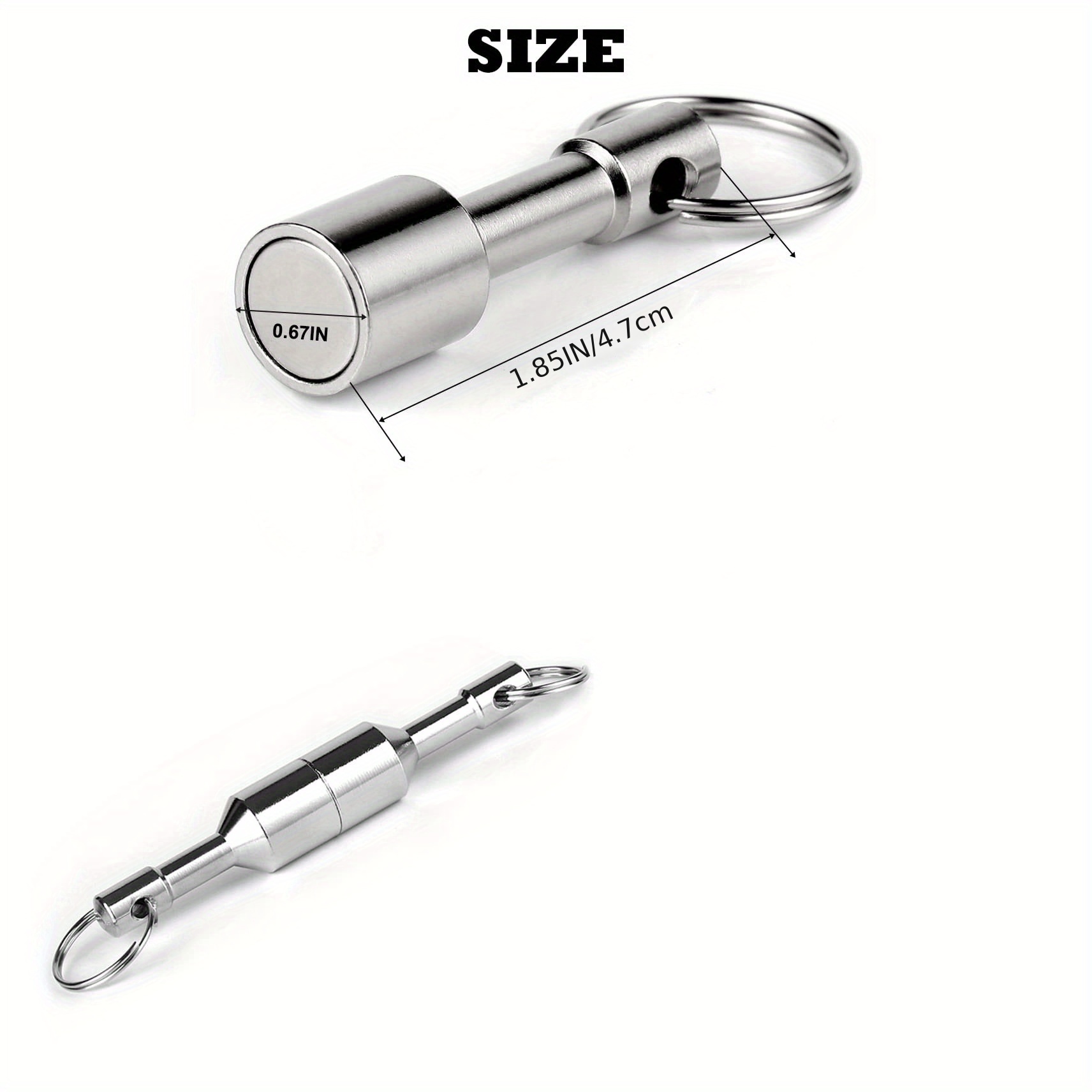 2 Pack Strong Keychain Magnet for Hanging Keys and Testing Metal Jewelry  Test Magnet 