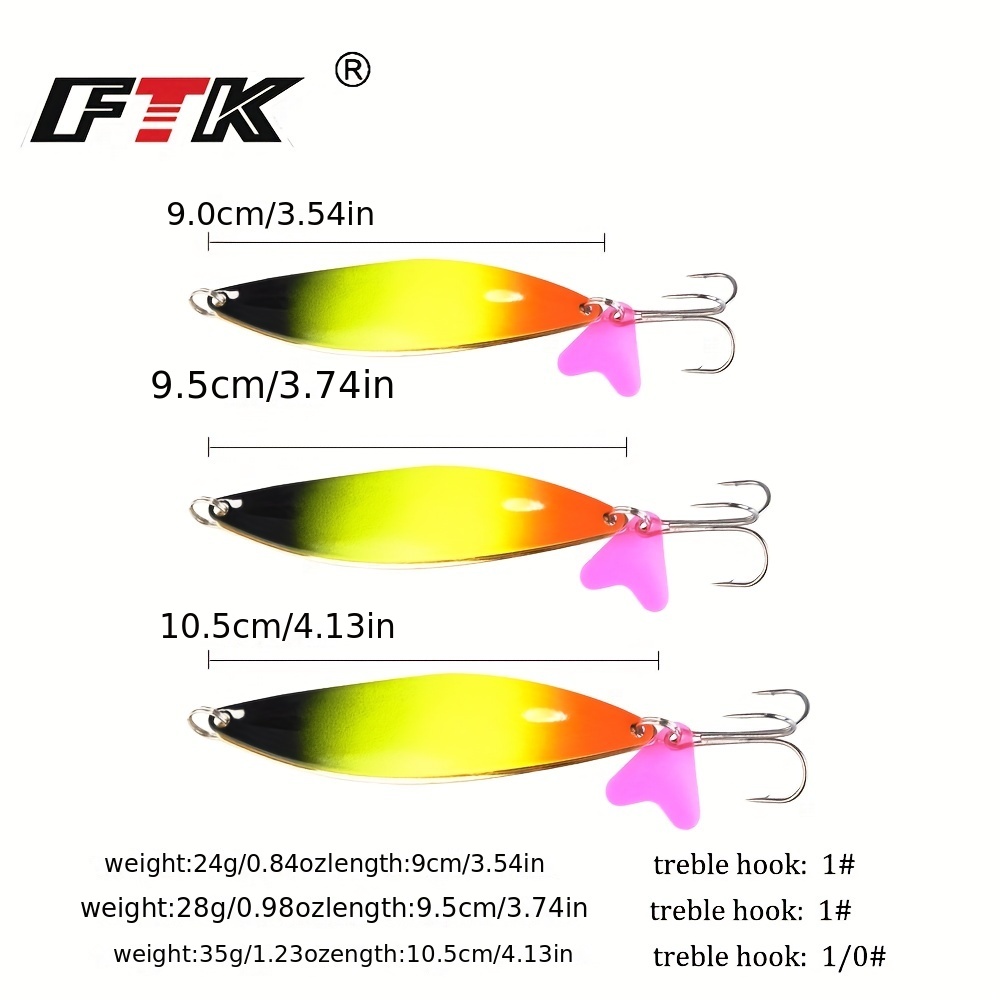 Ftk Weighted Fishing Lure Spinner Bait Artificial Metal - Temu