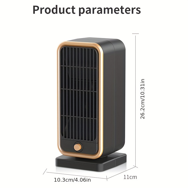 Small Heater With Heating And Fan Modes Ptc Portable Electric Space Heater  With Thermostat Quiet Fast Heating For Office Room Desk Indoor Use  Thanksgiving Halloween Christmas Fall Winter Essential - Temu